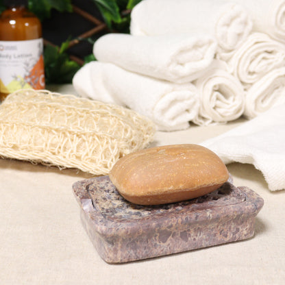 Soapstone Soap Dish & Drainer – Classic Square | Natural Stone Design