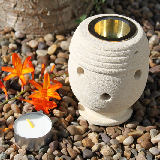 Sandstone Oil Burner – Classic Design | Pure Sandstone Finish