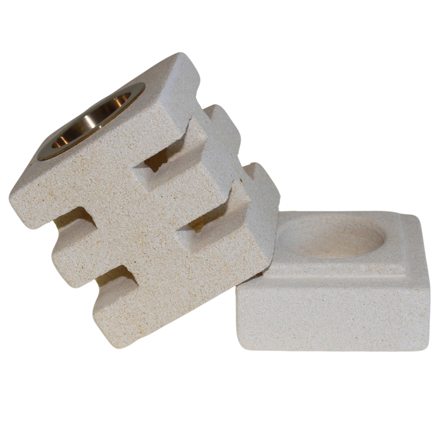 Sandstone Oil Burner – Abstract Cuts Design | Pure Sandstone Finish