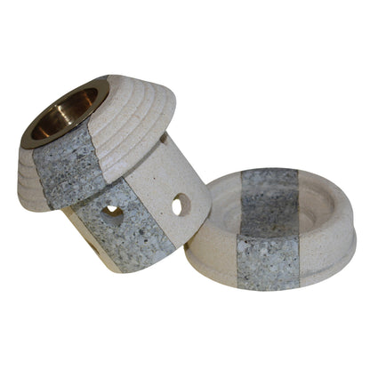 Sandstone Oil Burner – Lantern Shape | Sandstone & Grey Stone Finish