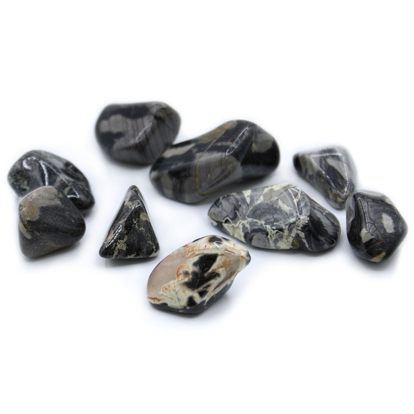 Silverleaf Jasper Tumble Stones – Large | 24-Pack