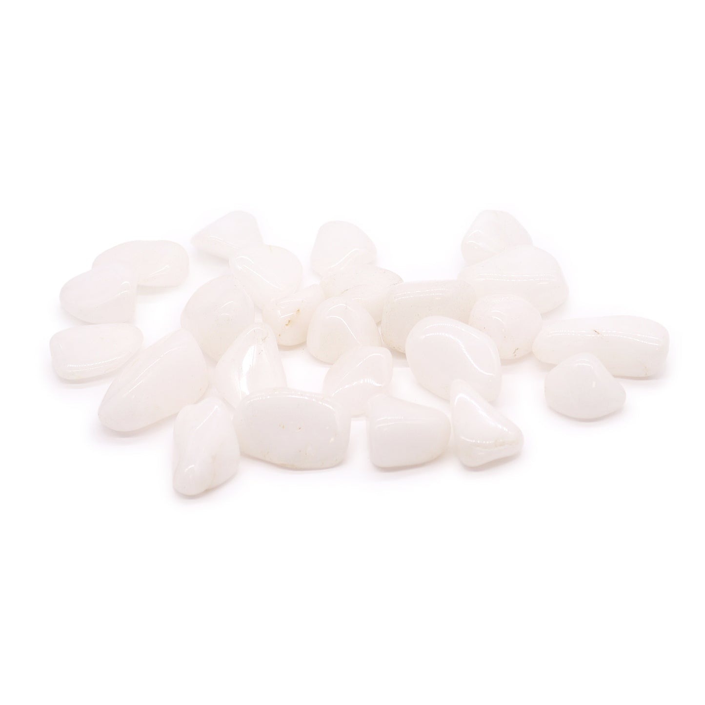 Snow Quartz Tumble Stones – Large | 24-Pack