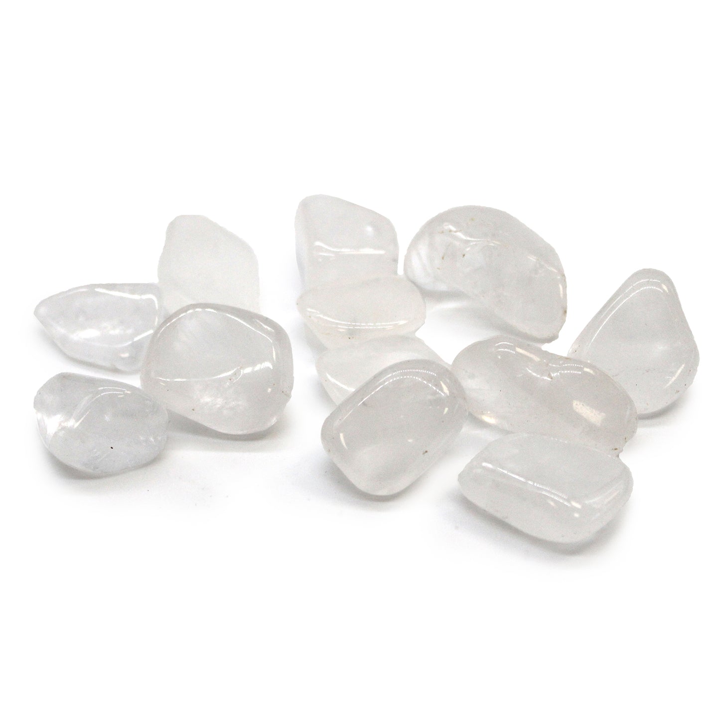 Clear Quartz Tumble Stones – Large | 24-Pack