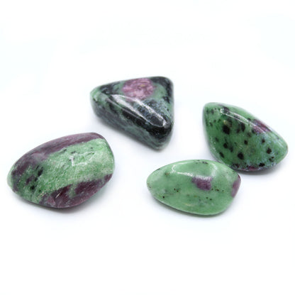 Ruby Zoisite Tumble Stones – Premium | 4-Pack