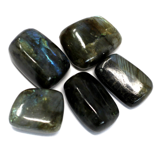 Labradorite Tumble Stones – Premium | 4-Pack