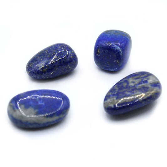 Lapis Lazuli Tumble Stones – Premium | 4-Pack