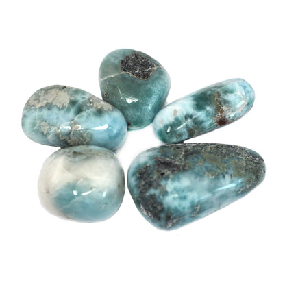 Larimar Tumble Stones – Premium | 4-Pack