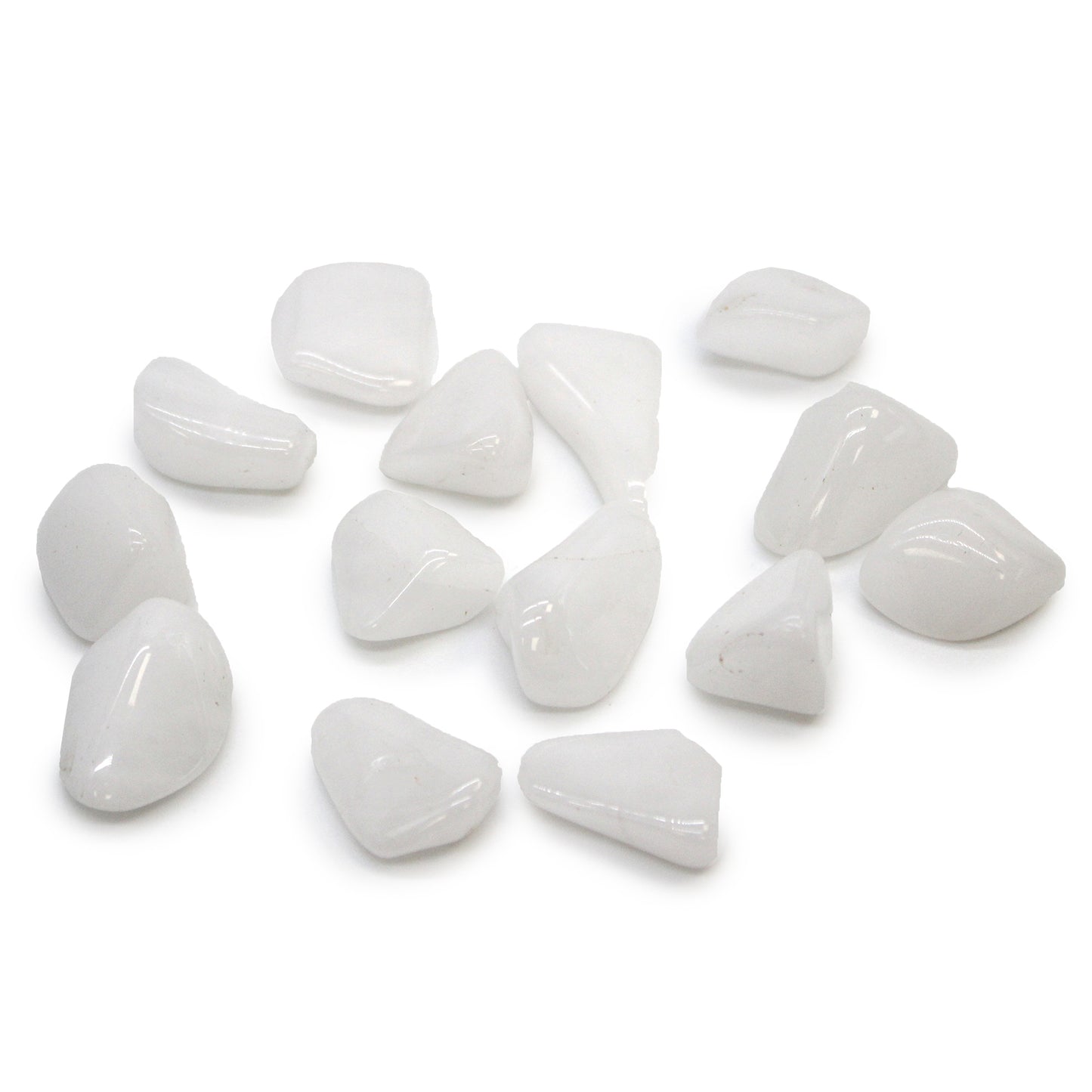 Snow Quartz Tumble Stones – Medium | 24-Pack