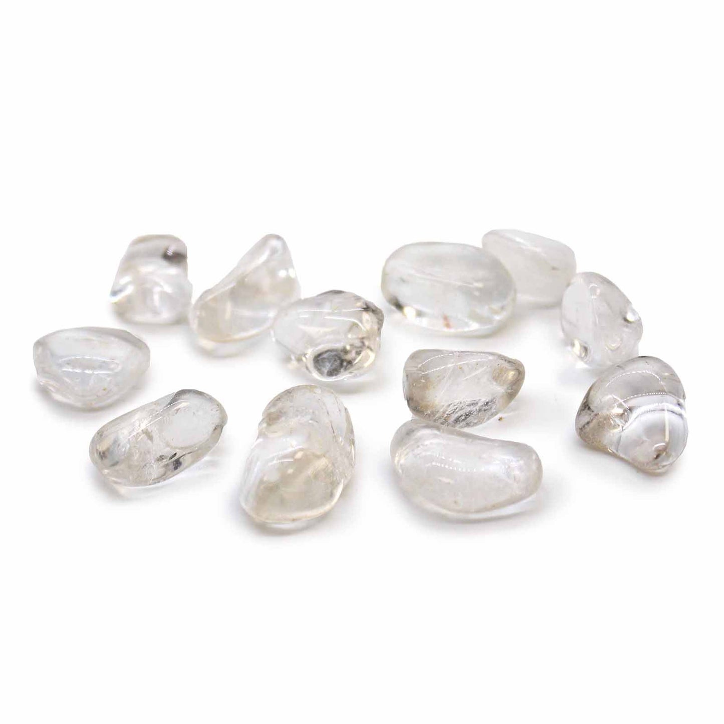 Clear Quartz Tumble Stones – Medium | 24-Pack