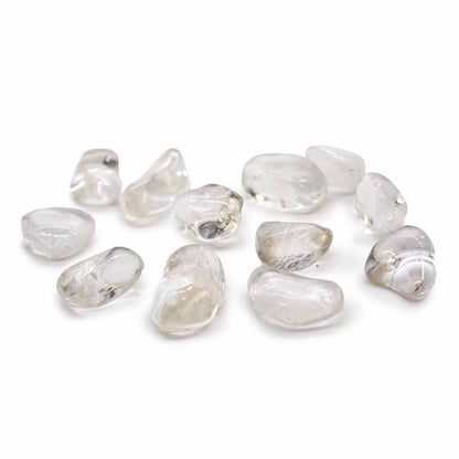 Clear Quartz Tumble Stones – Medium | 24-Pack