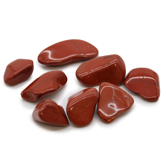 Red Jasper Tumble Stones – Extra Large | 18-Pack