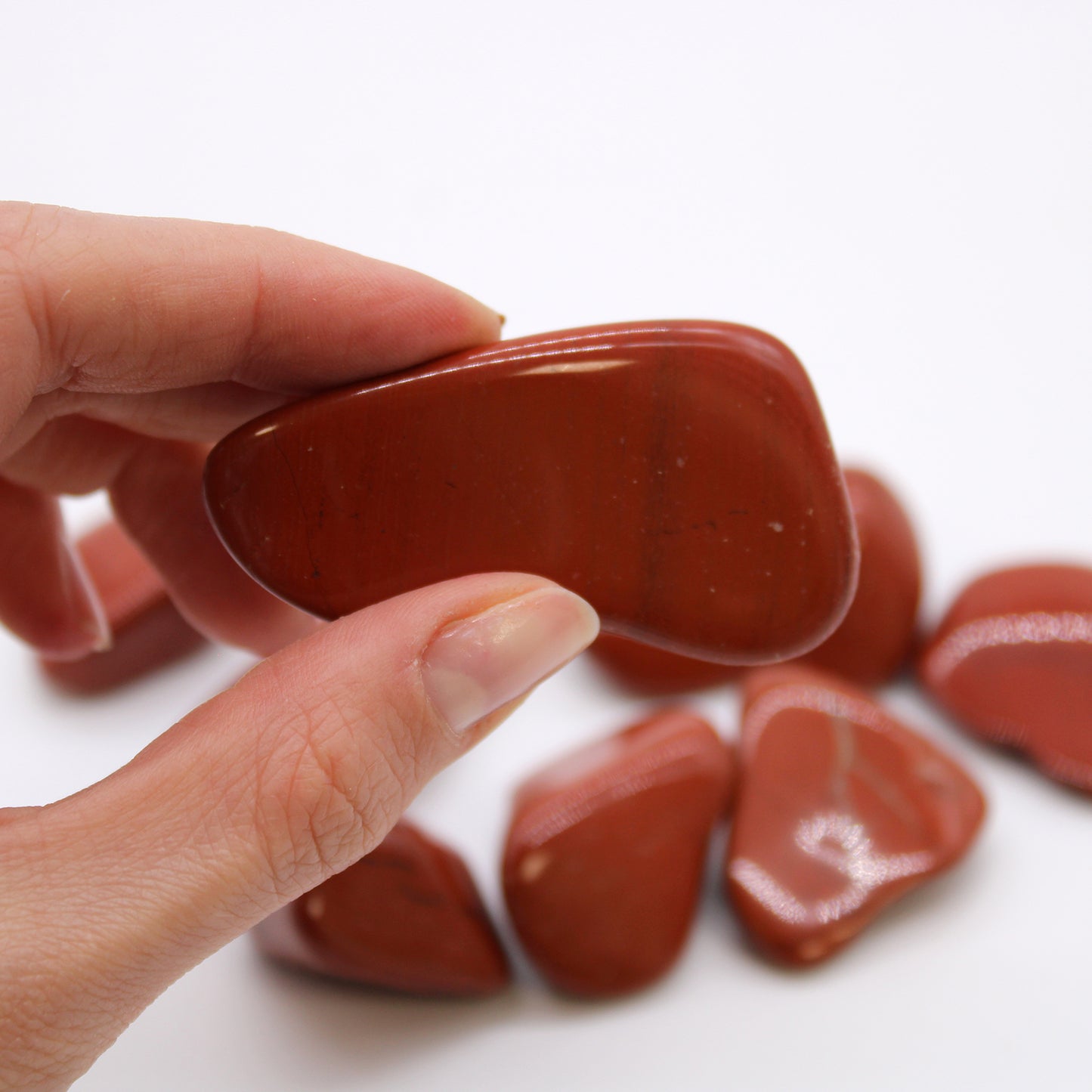 Red Jasper Tumble Stones – Extra Large | 18-Pack