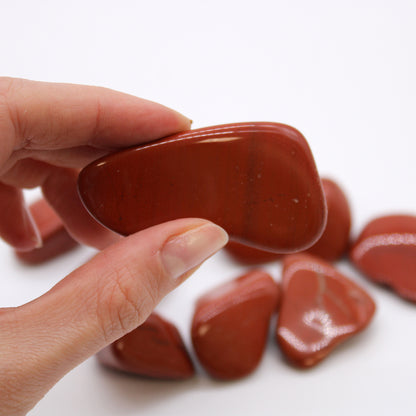 Red Jasper Tumble Stones – Extra Large | 18-Pack
