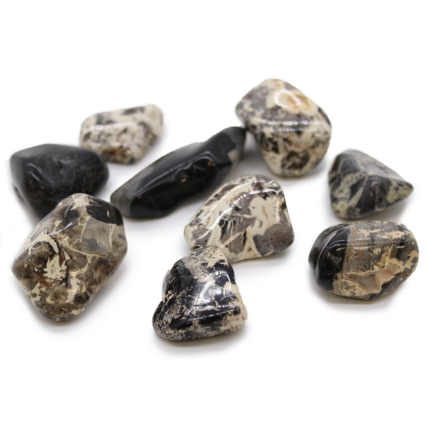 Silverleaf Jasper Tumble Stones – Extra Large | 18-Pack
