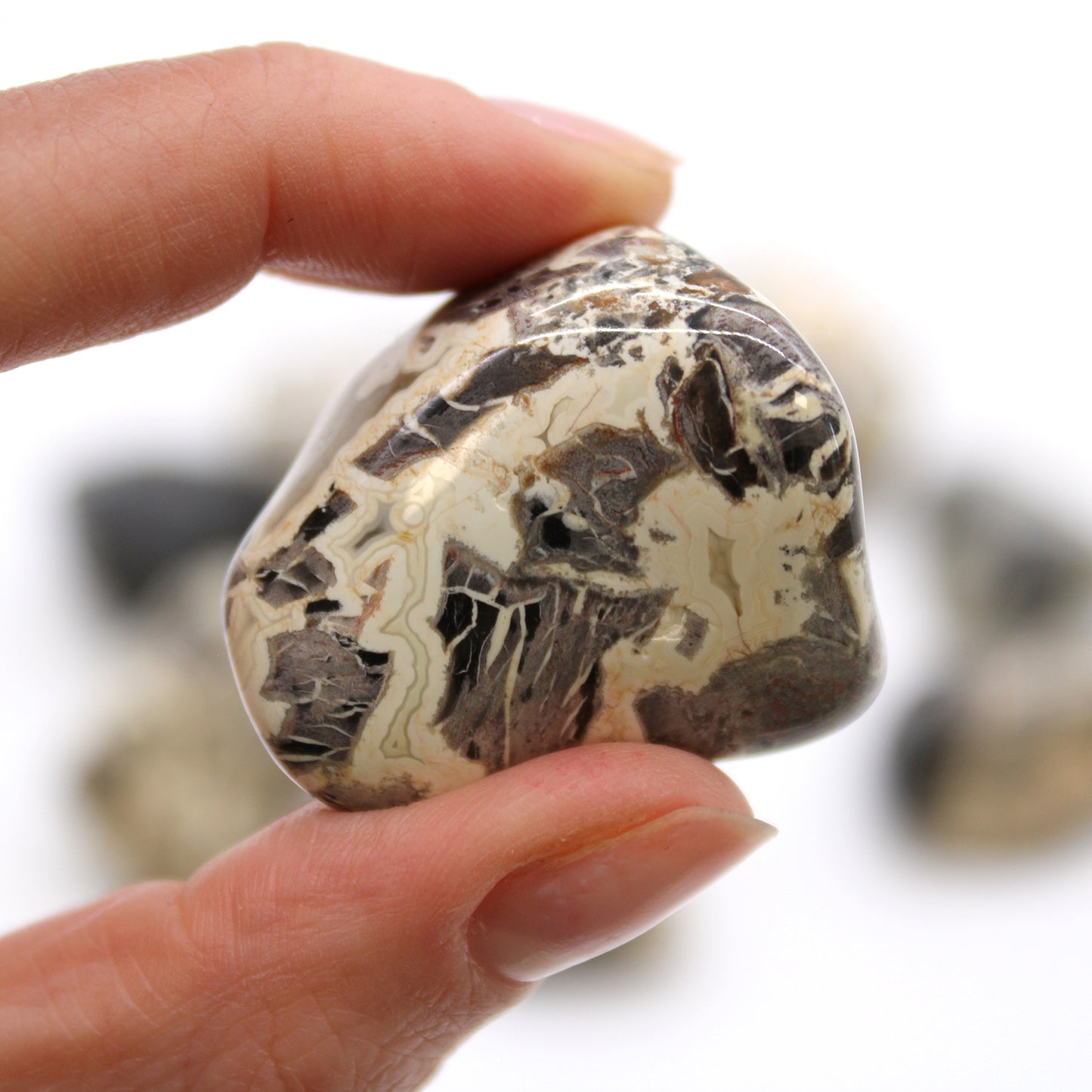Silverleaf Jasper Tumble Stones – Extra Large | 18-Pack