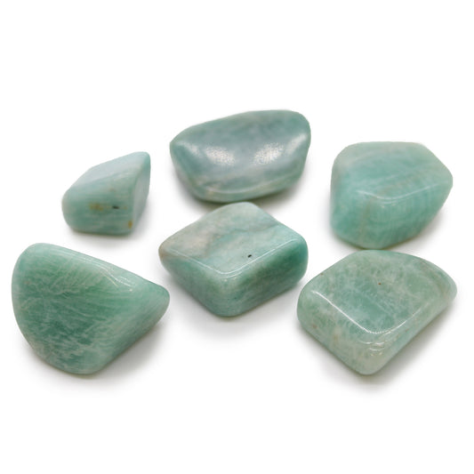 Amazonite Tumble Stones – Extra Large | 18-Pack