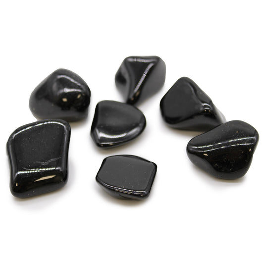 Black Tourmaline Tumble Stones – Extra Large | 18-Pack