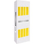 Yellow Tapered Candles – 10 Pack | 7 Hour Burn Time