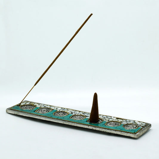 Tibetan Incense Holder – Seven Chakra | Vibrant Mosaic Symbol of Balance