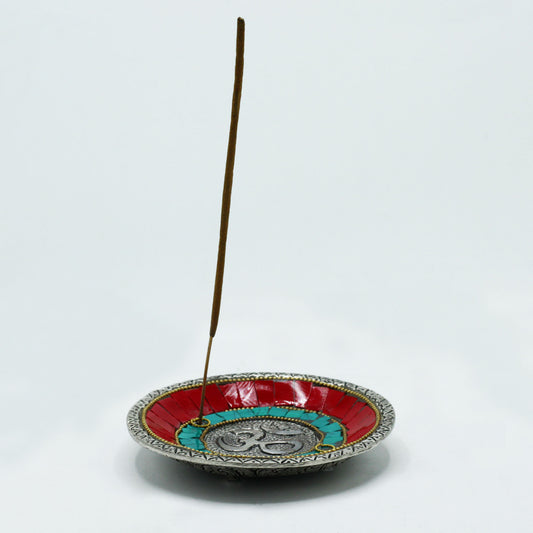 Tibetan Cone & Stick Incense Holder –  Om | Sacred Symbol of Unity