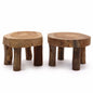 Medium Natural Teak Pad Displays – Set of 2 | Handcrafted with Sustainably Sourced Teak Wood