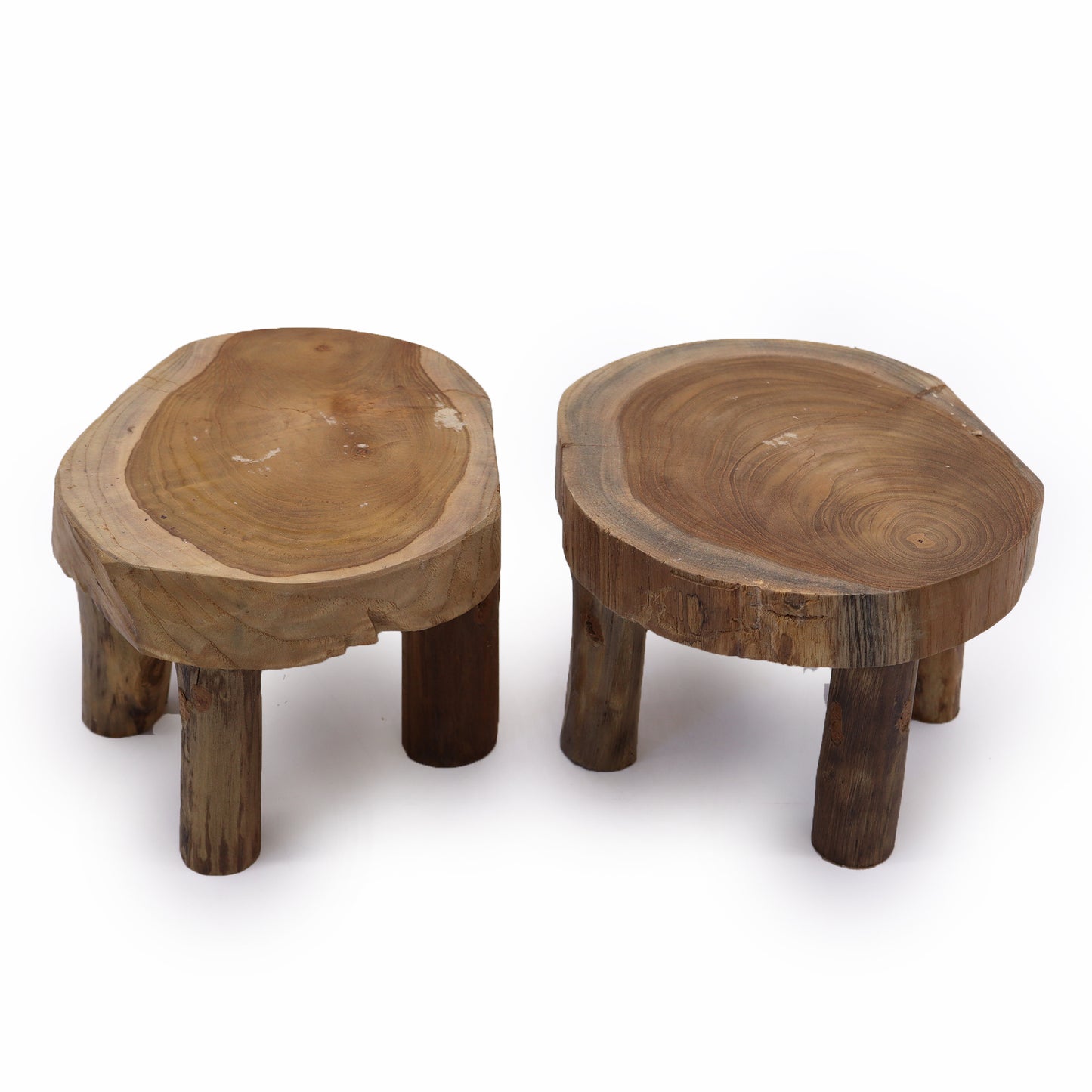 Medium Natural Teak Pad Displays – Set of 2 | Handcrafted with Sustainably Sourced Teak Wood
