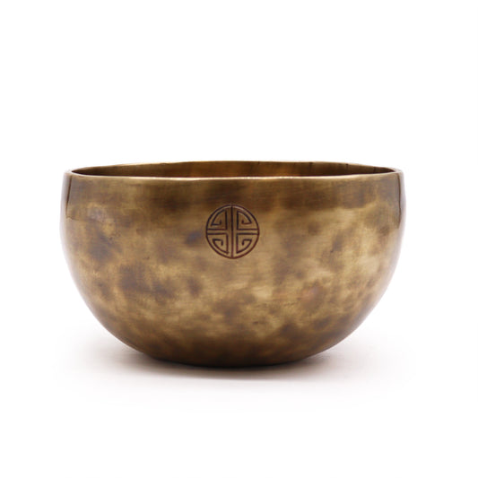 Nepalese Brass Moon Singing Bowl – Large (17cm) | Handcrafted, Deep Resonance & Spiritual Serenity