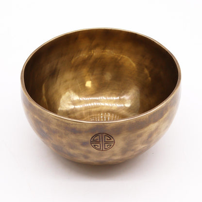Nepalese Brass Moon Singing Bowl – Large (17cm) | Handcrafted, Deep Resonance & Spiritual Serenity