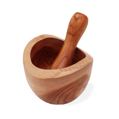 Natural Teak Pestle & Mortar – Medium | Handmade in Bali