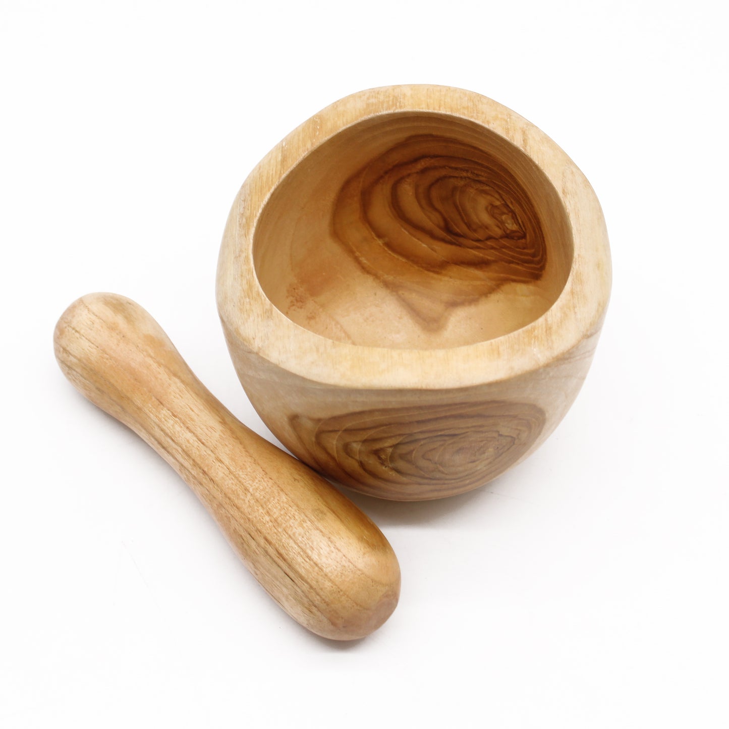 Natural Teak Pestle & Mortar – Medium | Handmade in Bali