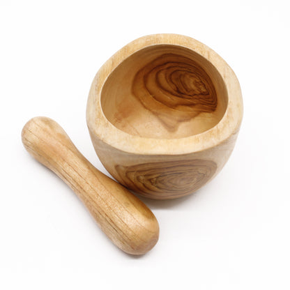 Natural Teak Pestle & Mortar – Medium | Handmade in Bali