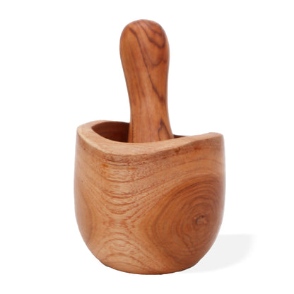 Natural Teak Pestle & Mortar – Small | Handmade in Bali