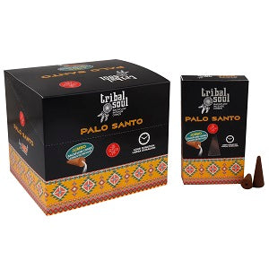 Tribal Soul Backflow Incense Cones – Palo Santo | 10-Pack Aromatic Cones for Spiritual Relaxation & Meditation