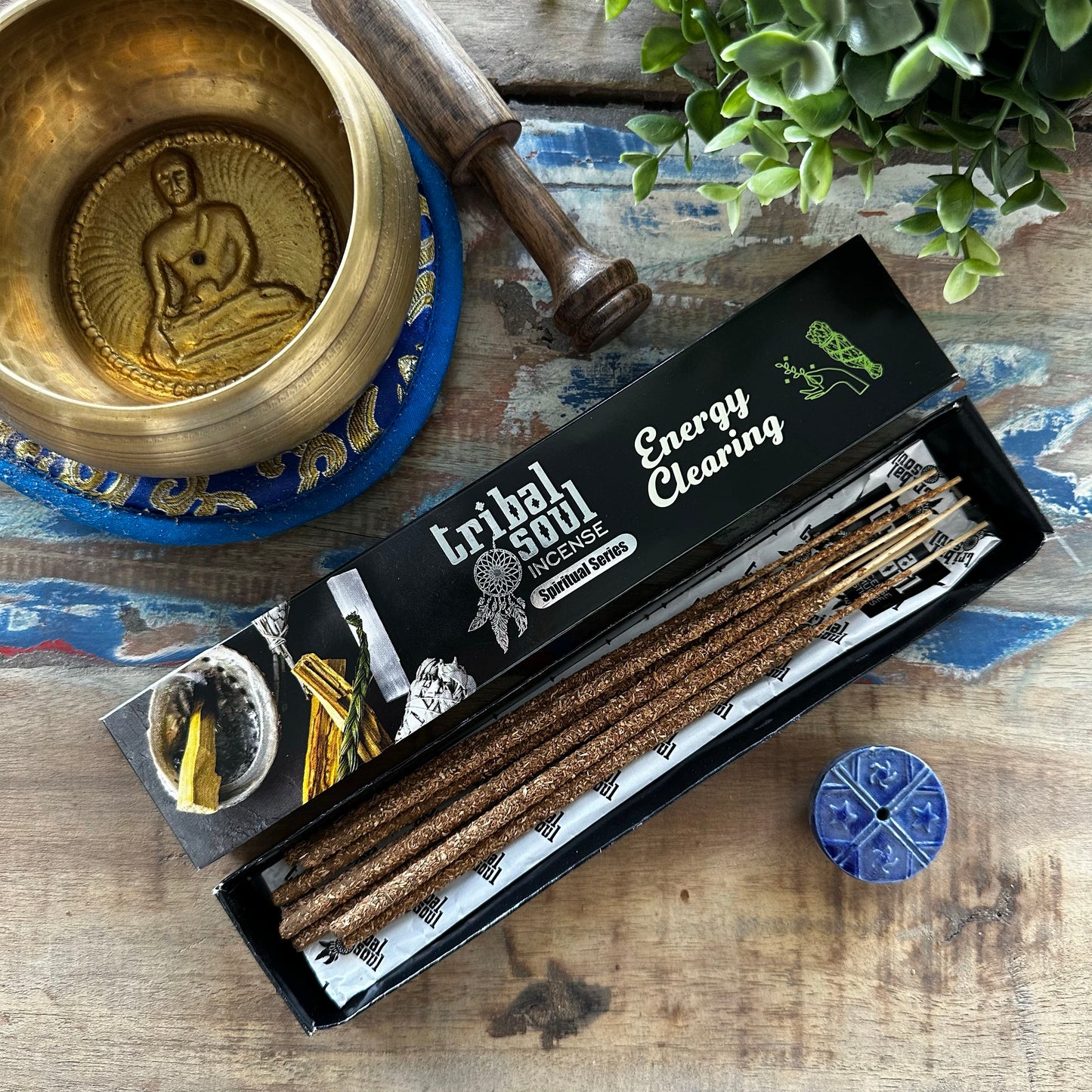 Tribal Soul Spiritual Series Incense Sticks & Ceramic Holder – Energy Clearing | Energy Clearing & Ceremonial Use
