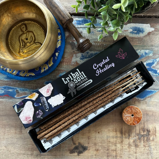Tribal Soul Spiritual Series Incense Sticks & Ceramic Holder – Crystal Healing | Energy Clearing & Ceremonial Use