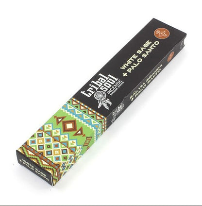 Tribal Soul Incense Sticks – White Sage & Palo Santo | Handcrafted Sacred Aromas for Cleansing, Ritual & Relaxation