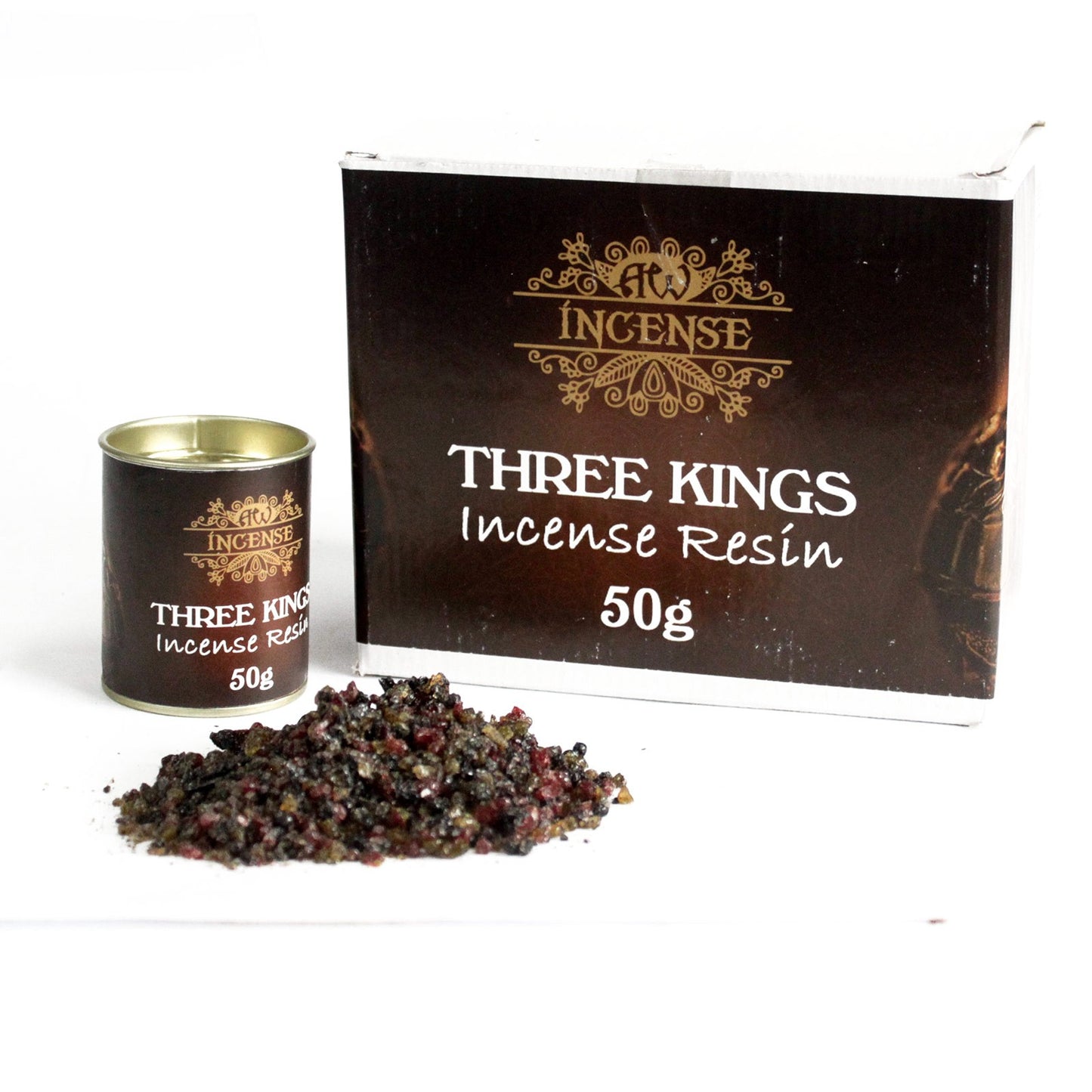 Ancient Wisdom Aromatics Incense Resin – Three Kings 50g Tub | Natural Ritual Resin for Charcoal Burning