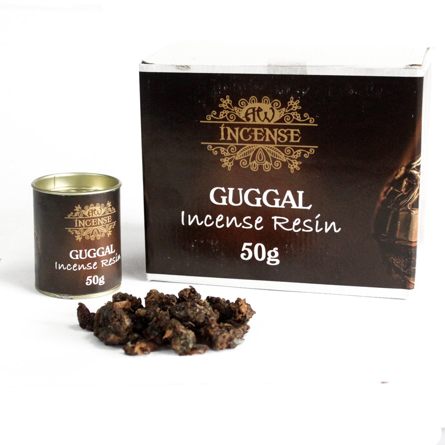 Ancient Wisdom Aromatics Incense Resin – Guggal 50g Tub | Natural Ritual Resin for Charcoal Burning