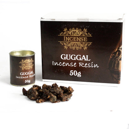 Ancient Wisdom Aromatics Incense Resin – Guggal 50g Tub | Natural Ritual Resin for Charcoal Burning