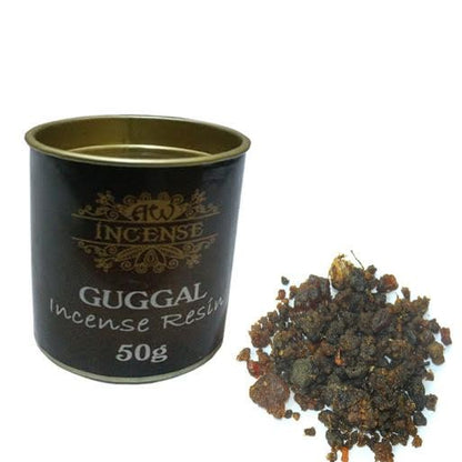 Ancient Wisdom Aromatics Incense Resin – Guggal 50g Tub | Natural Ritual Resin for Charcoal Burning