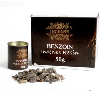 Ancient Wisdom Aromatics Incense Resin – Benzoin 50g Tub | Natural Ritual Resin for Charcoal Burning