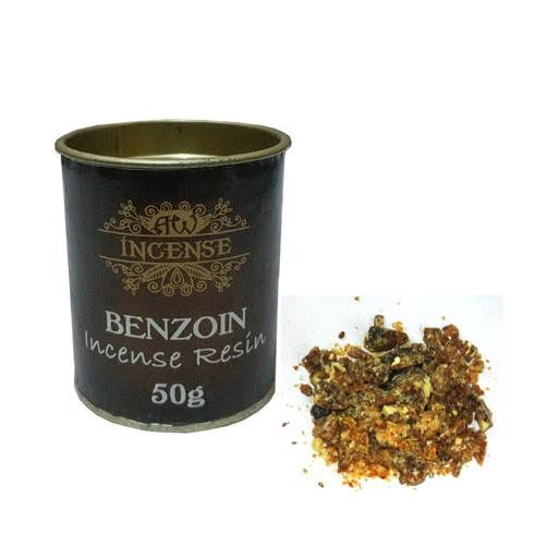 Ancient Wisdom Aromatics Incense Resin – Benzoin 50g Tub | Natural Ritual Resin for Charcoal Burning