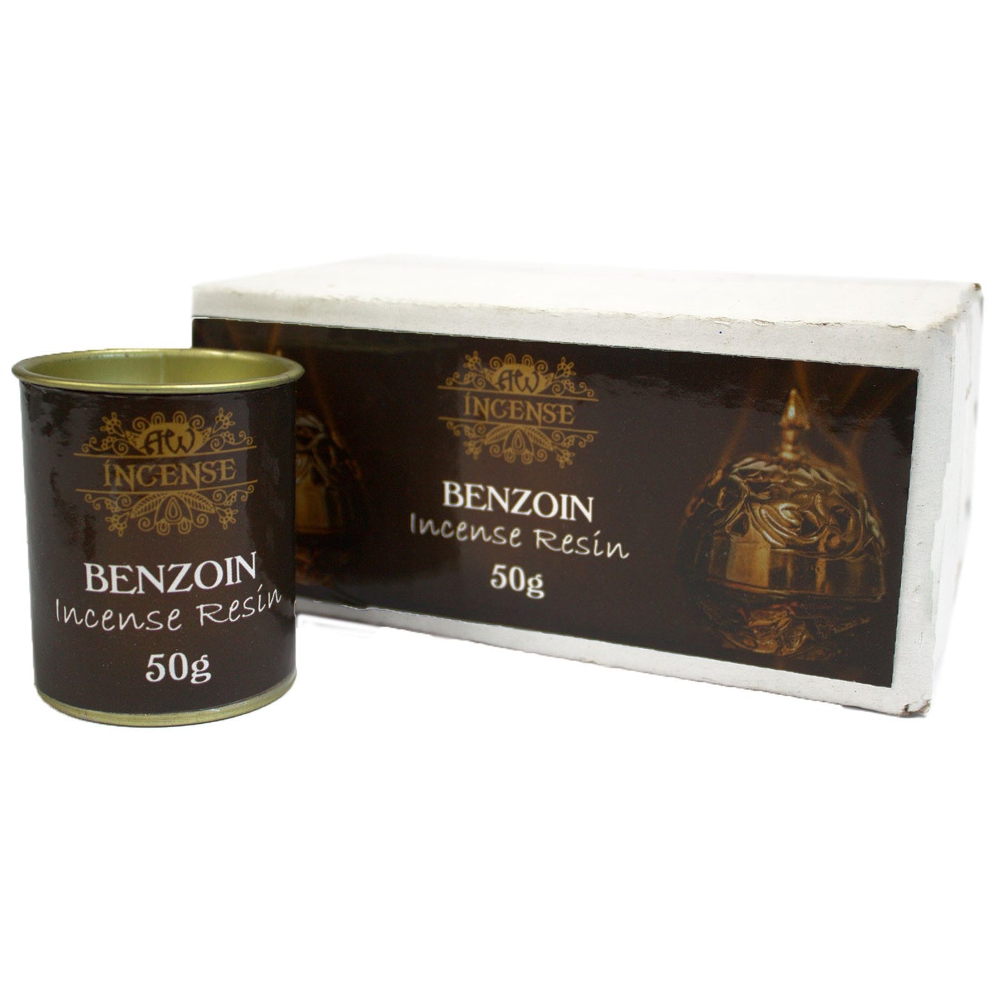Ancient Wisdom Aromatics Incense Resin – Benzoin 50g Tub | Natural Ritual Resin for Charcoal Burning