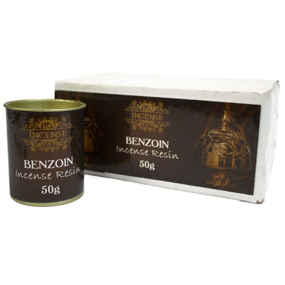 Ancient Wisdom Aromatics Incense Resin – Benzoin 50g Tub | Natural Ritual Resin for Charcoal Burning