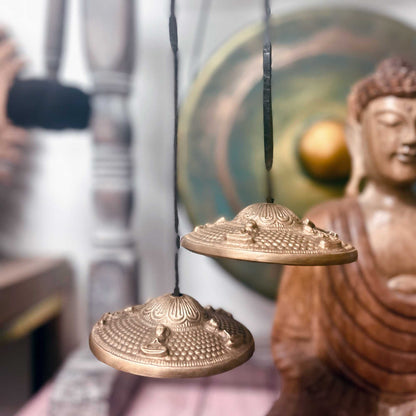 Tibetan Brass Tingsha Cymbals – Dragon | Melodious, Handcrafted & Spiritually Symbolic