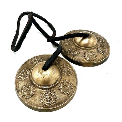 Tibetan Brass Tingsha Cymbals – Seven Chakra | Melodious, Handcrafted & Spiritually Symbolic
