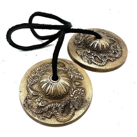 Tibetan Brass Tingsha Cymbals – Dragon | Melodious, Handcrafted & Spiritually Symbolic