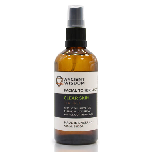 Witch Hazel & Tea Tree Facial Toner Mist – 100ml | Blemish Control & Hydrating Toner