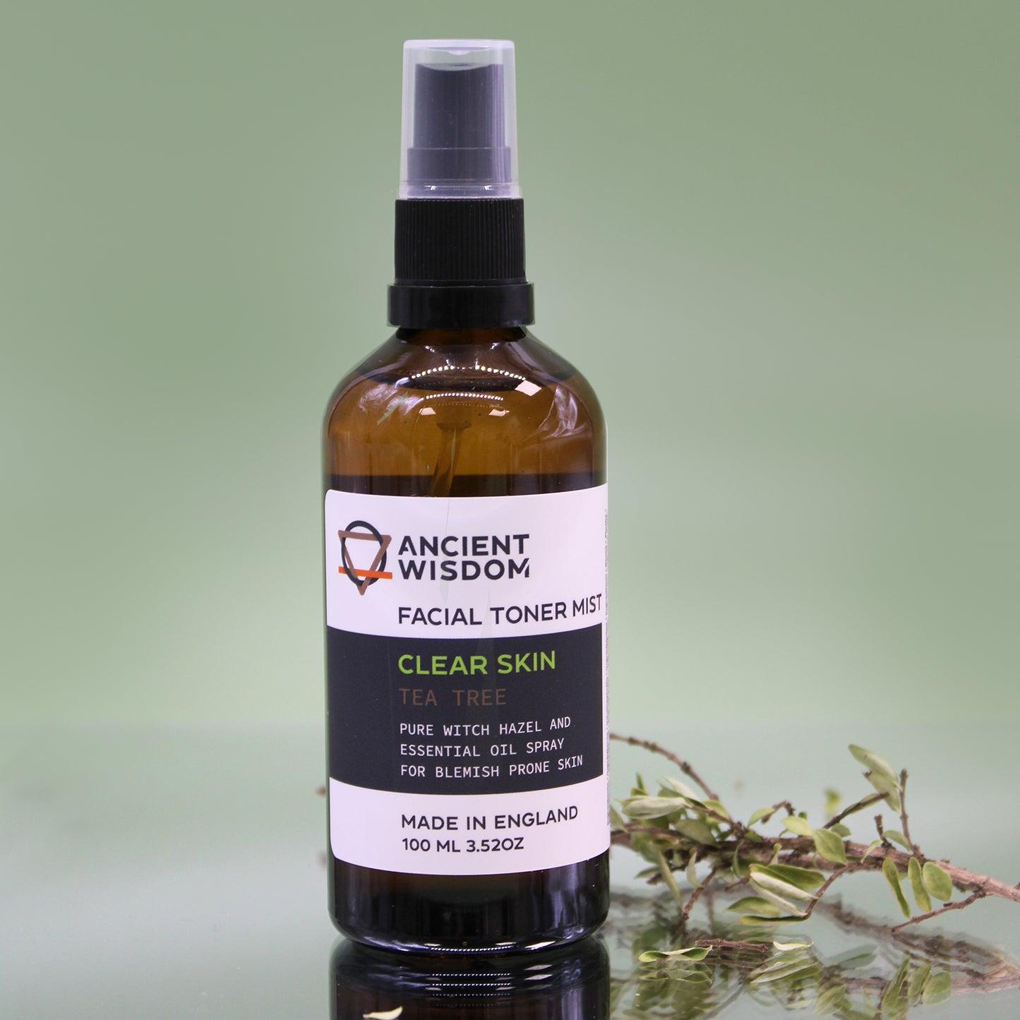 Witch Hazel & Tea Tree Facial Toner Mist – 100ml | Blemish Control & Hydrating Toner