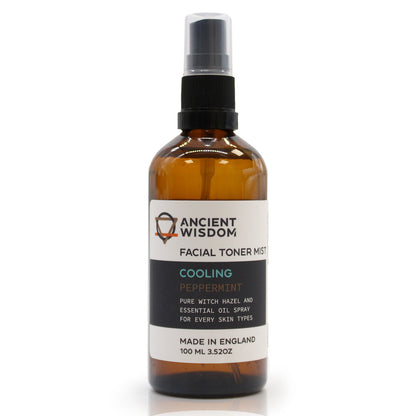 Witch Hazel & Peppermint Facial Toner Mist – 100ml | Cooling, Refreshing & Hydrating Toner